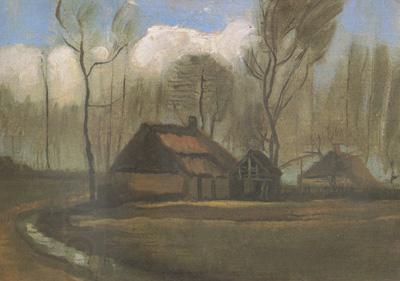 Vincent Van Gogh Farmhouses among Trees (nn04) China oil painting art
